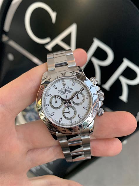 rolex cosmograph daytona stainless steel white face